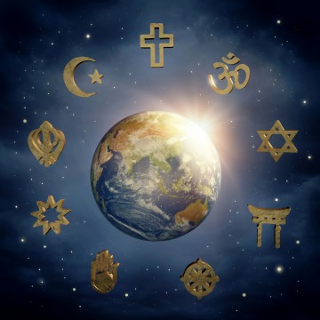 Planet,Earth,And,Religious,Symbols,(elements,Of,This,Image,Furnished