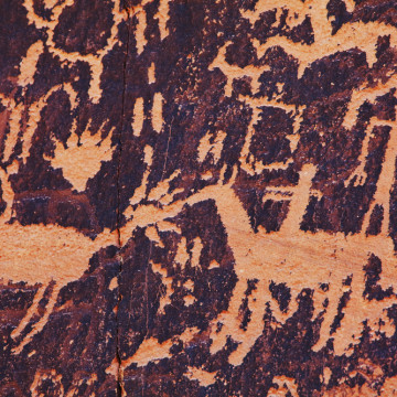Indian,Hieroglyph,In,Newspaper,Rock,,Utah,,usa